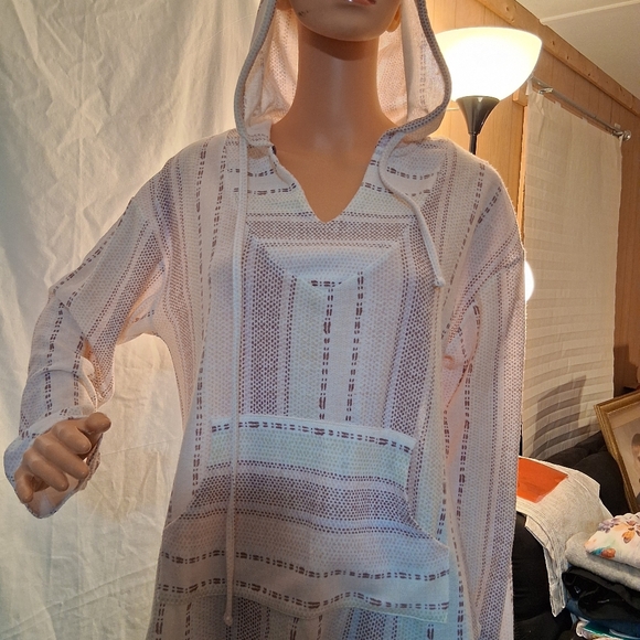 Wallflower Cream and Mauve Baja Hoodie - Picture 1 of 5